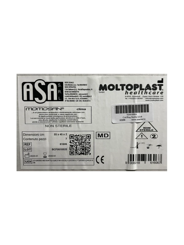 MOMOSAN CLIMA VERDE NON STERILE 55X45X2CM 7PZ. 61606