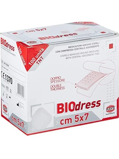 BIODRESS MEDICAZIONE IN TNT ADESIVA STERILE 5X7 - 100PZ