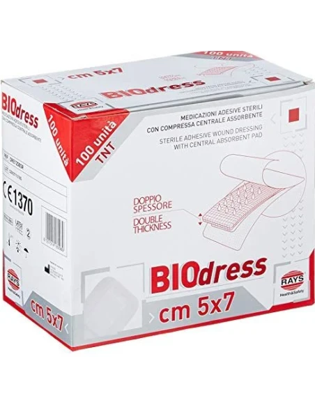 BIODRESS MEDICAZIONE IN TNT ADESIVA STERILE 5X7 - 100PZ
