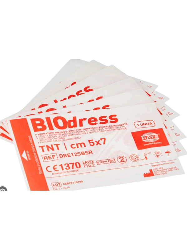 BIODRESS MEDICAZIONE IN TNT ADESIVA STERILE 5X7...