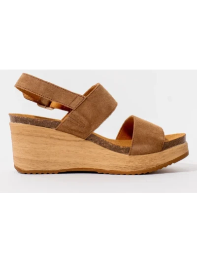 SCHOLL SANDALI CON ZEPPA ZANTE IN SUEDE MARRONE 2