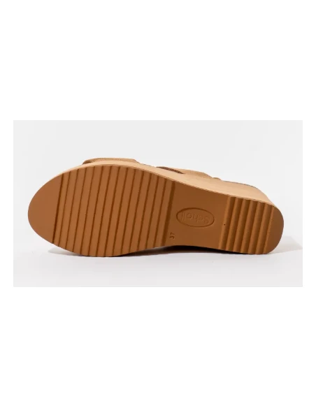 SCHOLL SANDALI CON ZEPPA ZANTE IN SUEDE MARRONE