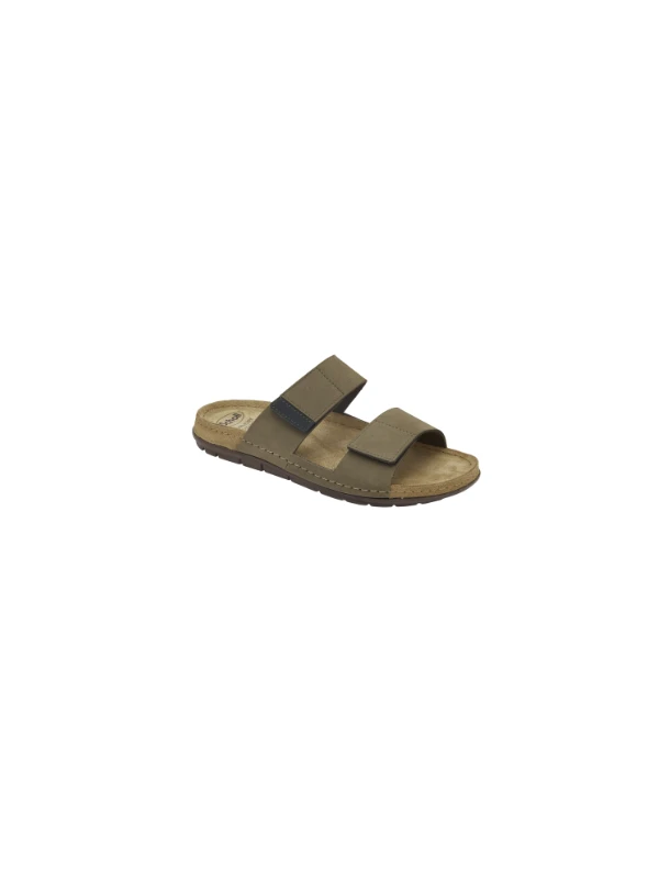 SCHOLL SANDALI UOMO GREGOR VERDE OLIVA CON 2 STRAPPI