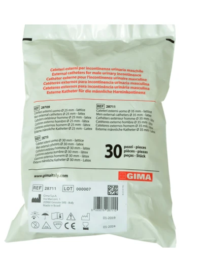 CATETERE ESTERNO UOMO IN LATTICE - DIAMETRO 25MM 30PZ. 2