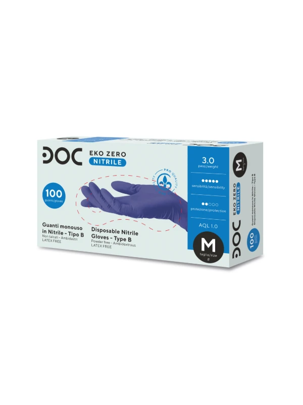 GUANTI IN NITRILE EKO ZERO ULTRA LIGHT & SOFT  - 100PZ