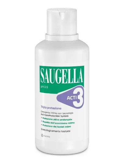 SAUGELLA ACTI3 DETERGENTE INTIMO TRIPLA AZIONE 500ML