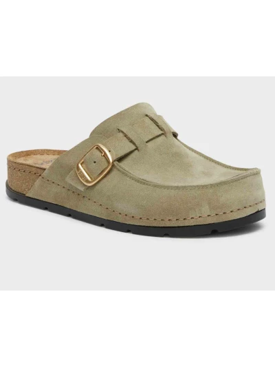 SCHOLL BORA MOCCASIN SCAMOSCIATI VERDE OLIVA