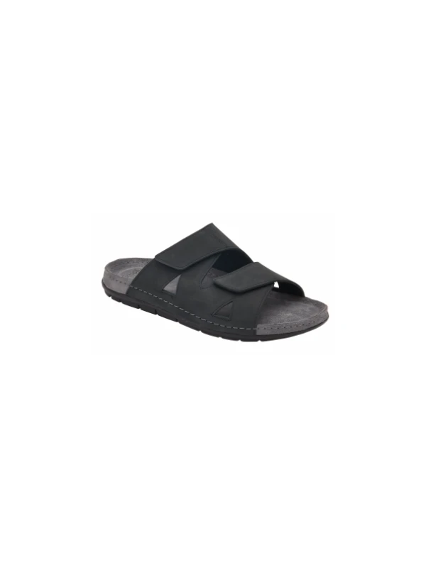 SCHOLL SANDALI UOMO ABERDEEN 2 STRAPPI NERO