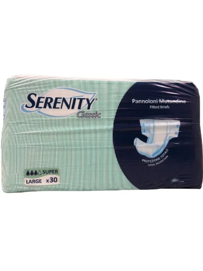 SERENITY CLASSIC PANNOLONI A MUTANDINA SUPER 30PZ.