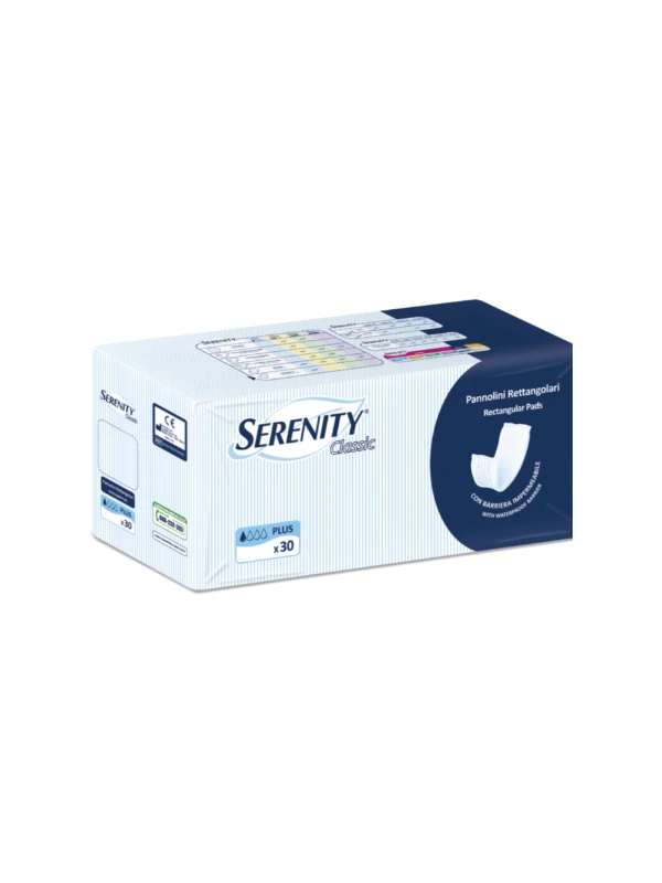 SERENITY PANNOLONI RETTANGOLARE CON BARRIERA - 30PZ TAGLIA UNICA