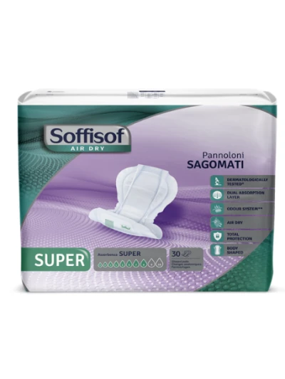 SOFFISOF AIR DRY PANNOLONI SAGOMATI SUPER 30PZ