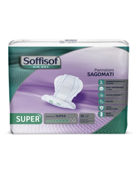 SOFFISOF AIR DRY PANNOLONI SAGOMATI SUPER 30PZ