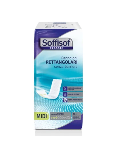 SOFFISOF PANNOLONI RETTANGOLARI SENZA BARRIERA - 30PZ SUPER