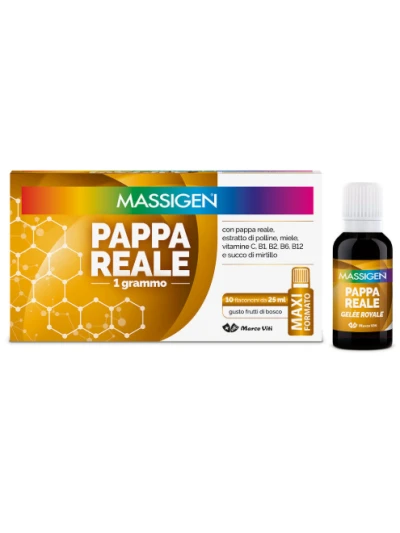 MASSIGEN PAPPA REALE 10 FLACONCINI DA 25ML