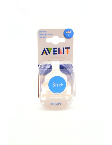 AVENT - TETTARELLA FLUSSO MEDIO 3 MESI+ - 2PZ