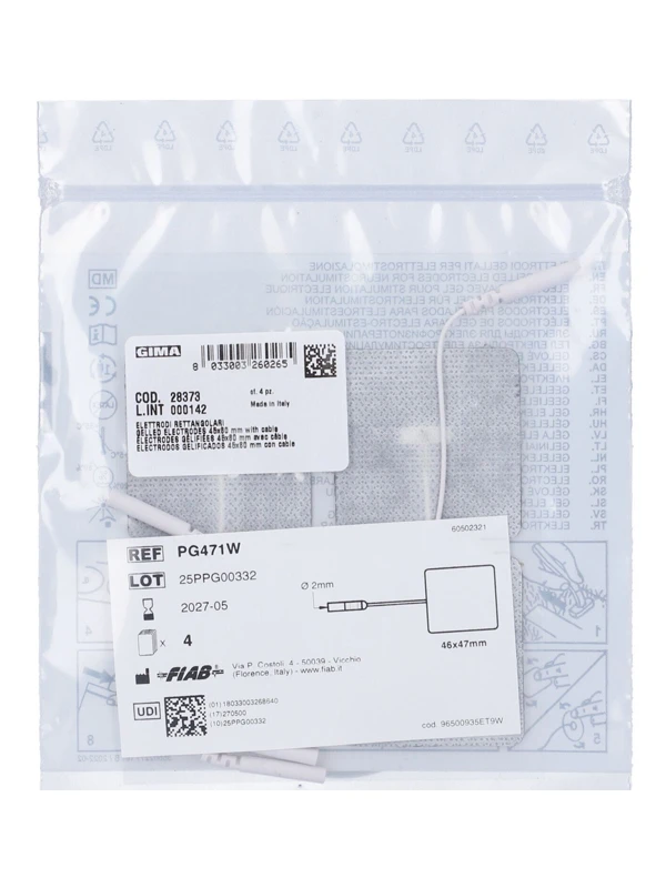 ELETTRODI RETTANGOLARI PREGELLATI MONOUSO CON...