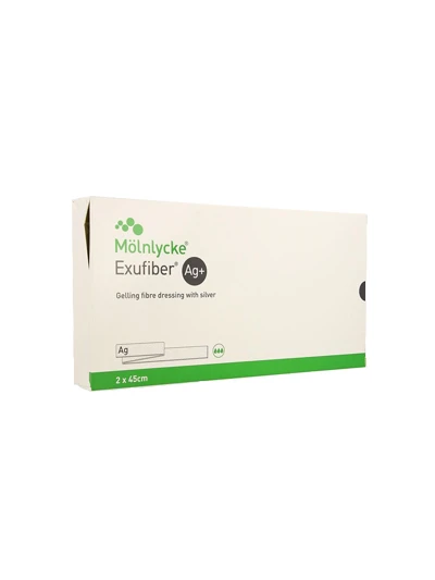EXUFIBER AG+ MEDICAZIONE 2X45CM - 5PZ COD.603400
