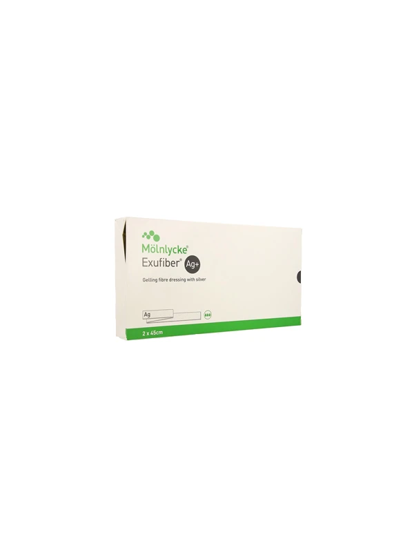 EXUFIBER AG+ MEDICAZIONE 2X45CM - 5PZ COD.603400