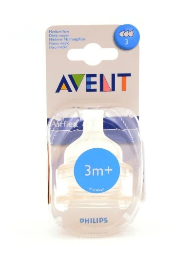 AVENT - TETTARELLA FLUSSO MEDIO 3 MESI+ - 2PZ 2