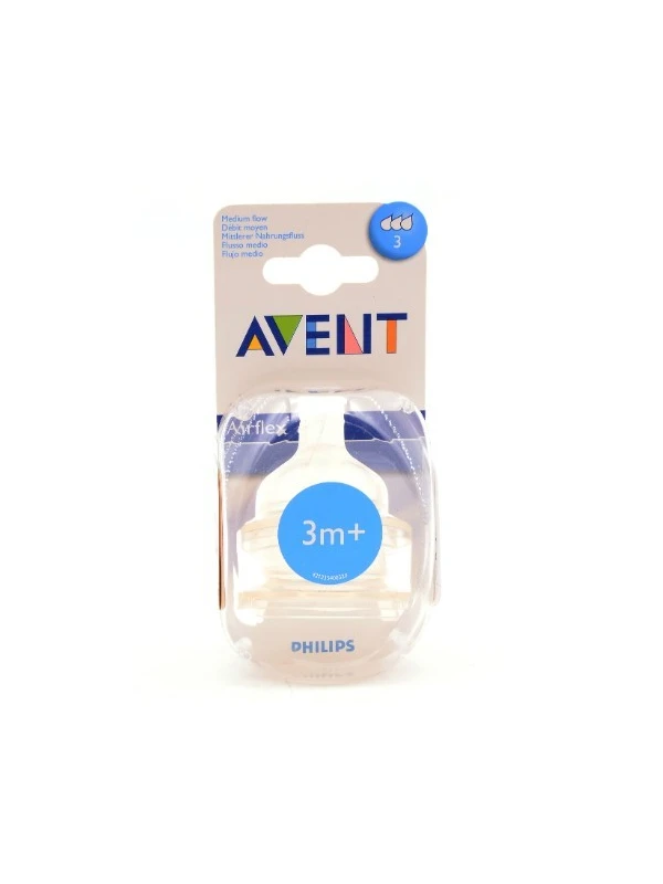 AVENT - TETTARELLA FLUSSO MEDIO 3 MESI+ - 2PZ