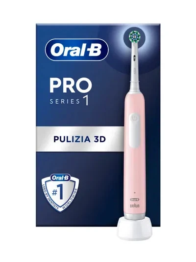 ORALB PRO 1 SPAZZOLINO ELETTRICO ROSA + TESTINA RICAMBIO