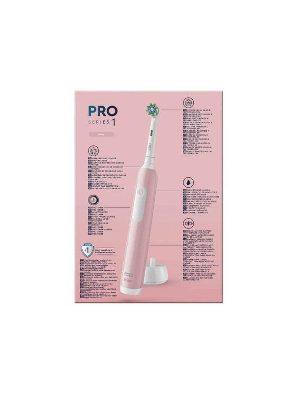 ORALB PRO 1 SPAZZOLINO ELETTRICO ROSA + TESTINA...