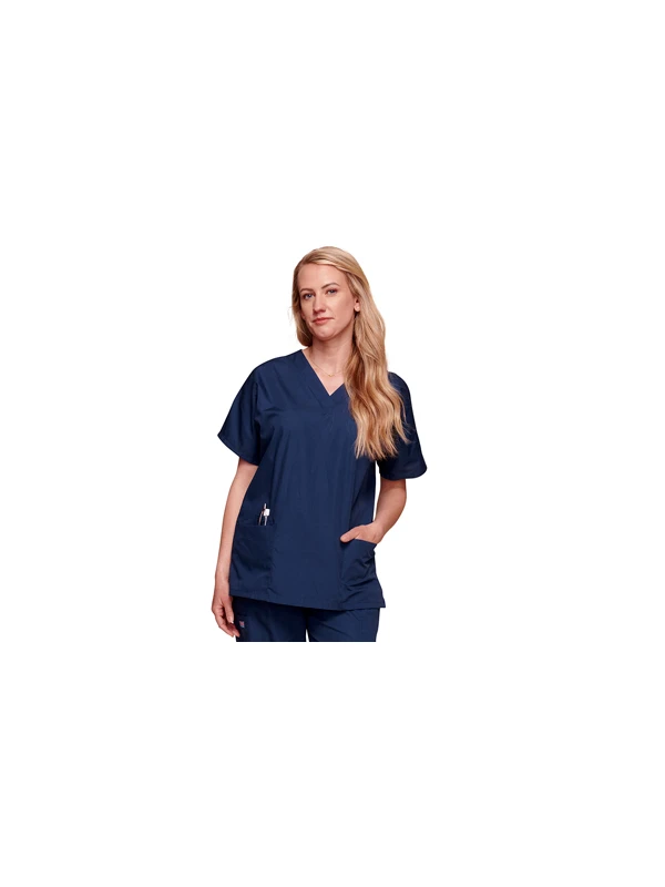 CASACCA DONNA CON SCOLLO A V - COLORE BLU TAGLIA S