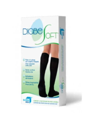 DIABESOFT CALZINO NERO PUNTA CHIUSA - TAGLIA XL