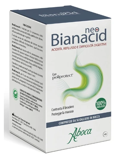 NEOBIANACID 45 COMPRESSE MASTICABILI PER BRUCIORE STOMACO