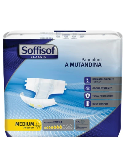 SOFFISOF CLASSIC PANNOLONI A MUTANDINA - EXTRA TAGLIA M