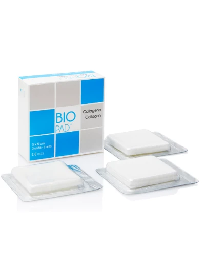 BIOPAD MEDICAZIONE COLLAGENE EQUINO - 5X5CM 3PZ