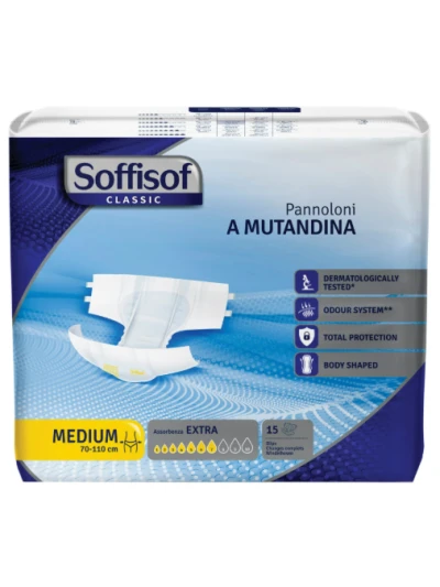 SOFFISOF CLASSIC PANNOLONI A MUTANDINA EXTRA - TG.M 15PZ