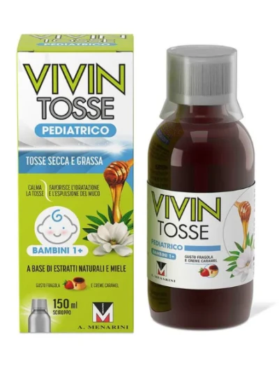 VIVIN TOSSE SCIROPPO PEDIATRICO PER TOSSE SECCA E GRASSA
