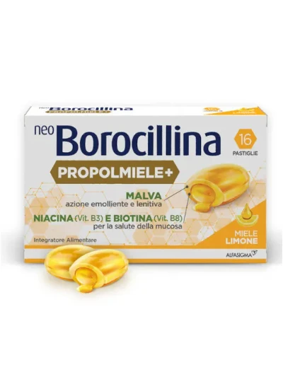 NEOBOROCILLINA PROPOLI - MIELE E LIMONE 16 PASTIGLIE GOLA