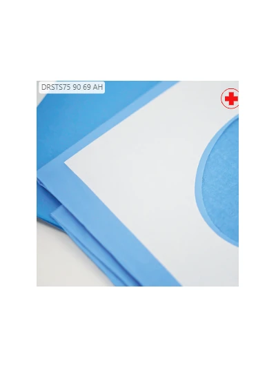 TELO CHIRURGICO STERILE CON FORO ADESIVO IN TNT - 75X90