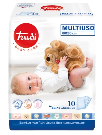 TRUDI BABY CARE TELINI IGIENICI MULTIUSO 60X60 - 10PZ. 2