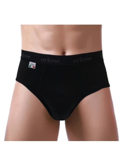 ORIONE 563 SLIP ERNIA INGUINALE IN COTONE NERO - TAGLIA 4