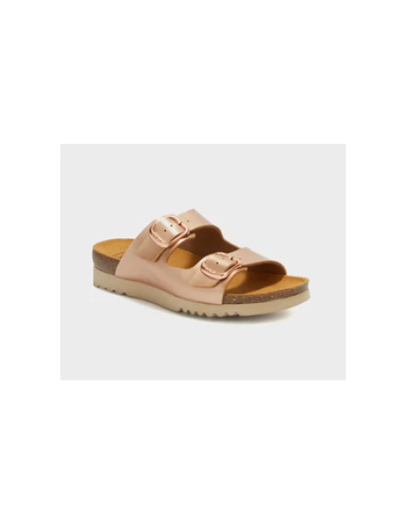 SCHOLL SANDALI HARMONY 2 FIBBIE REGOLABILI - ORO ROSA