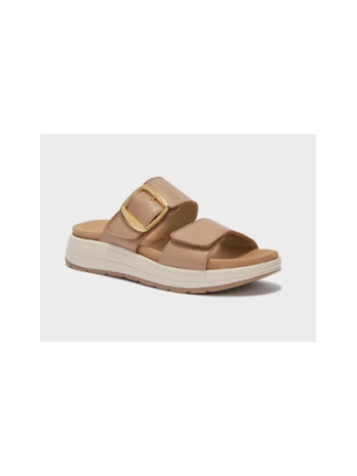 SCHOLL SANDALI SCILLA 2 STRAPPI IN SIMILPELLE NUDE