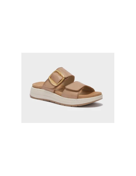 SCHOLL SANDALI SCILLA 2 STRAPPI IN SIMILPELLE NUDE