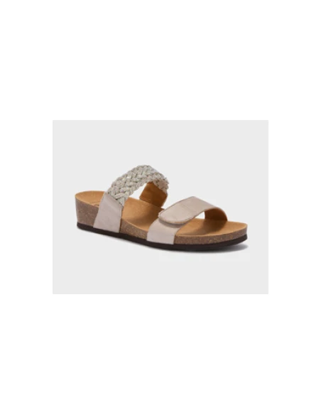 SCHOLL SANDALI OSTUNI 1 STRAPPo GRIGIO CHIARO CON STRASS