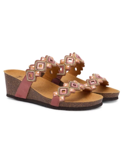 SCHOLL SANDALI CON ZEPPA TULUM 2 STRAPS ROSA