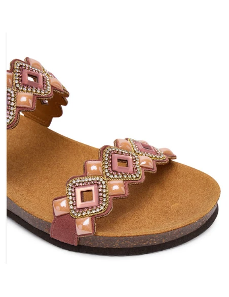 SCHOLL SANDALI CON ZEPPA TULUM 2 STRAPS ROSA