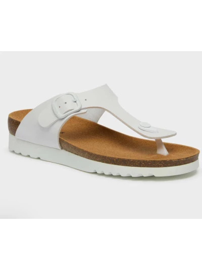 SCHOLL SANDALI BOA VISTA IN SIMILPELLE BIANCO 2