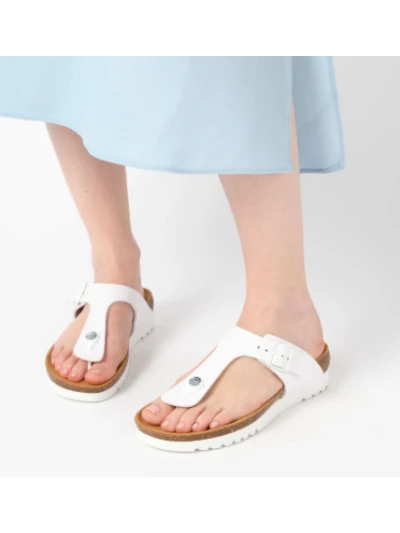 SCHOLL SANDALI BOA VISTA IN SIMILPELLE BIANCO