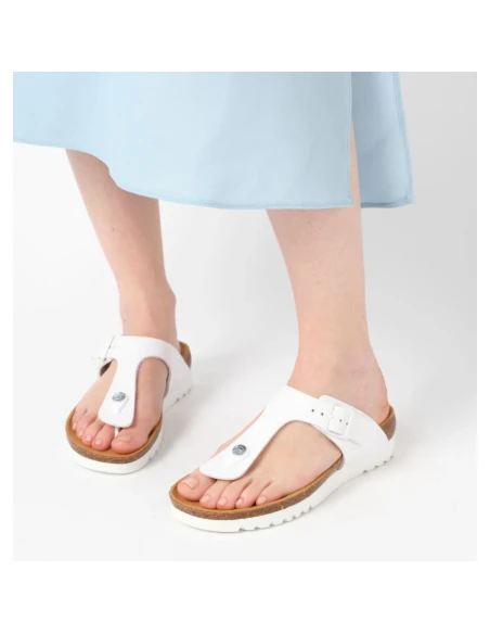 SCHOLL SANDALI BOA VISTA IN SIMILPELLE BIANCO