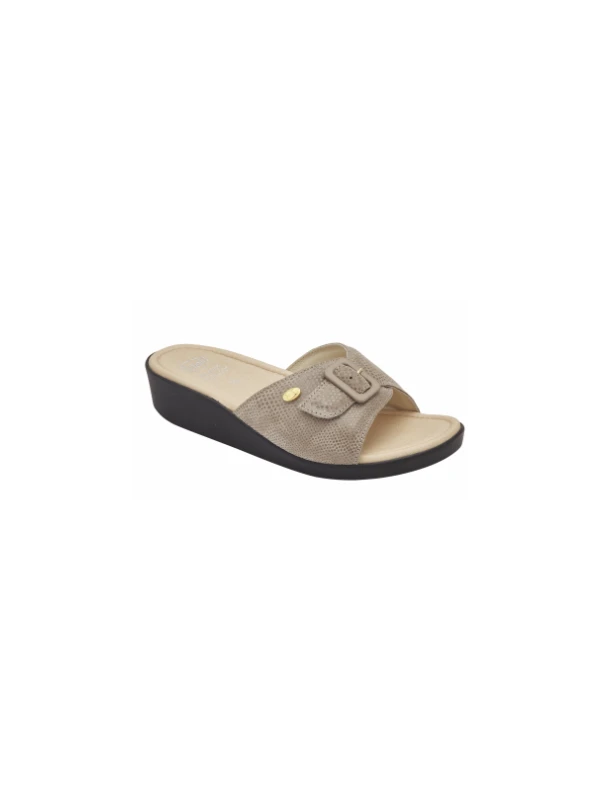 SCHOLL SANDALI MANGO IN PELLE SCAMOSCIATA -...