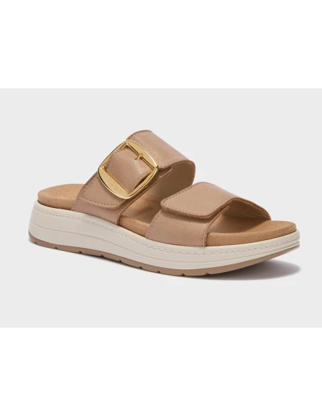 SCHOLL SANDALI SCILLA 2 STRAPPI IN SIMILPELLE NUDE