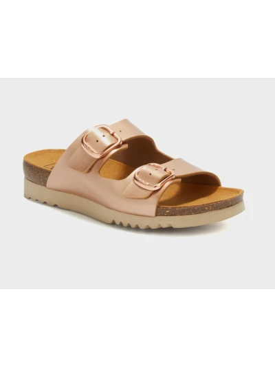 SCHOLL SANDALI HARMONY 2 FIBBIE REGOLABILI - ORO ROSA