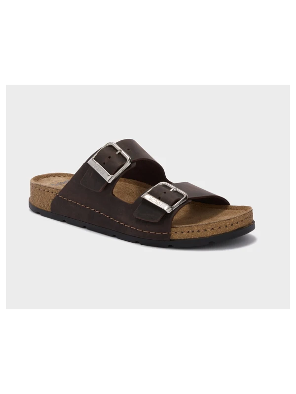 SCHOLL SANDALI UOMO BORA - MARRONE SCURO